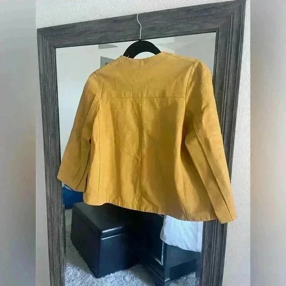 Gold Benedetta Novi leather jacket cape - Picture 5 of 5